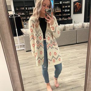 En Creme Pattern Cardigan